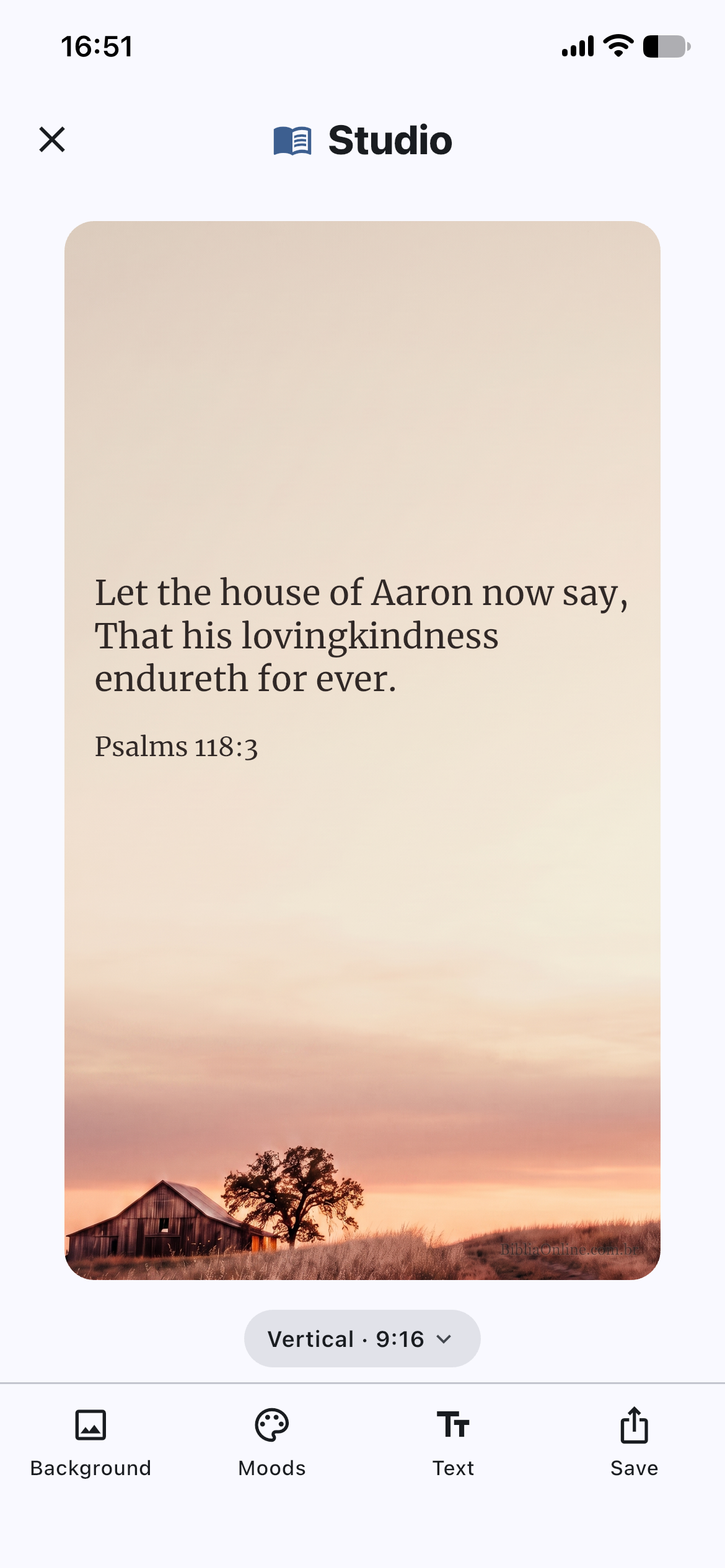 Studio: create images with verses