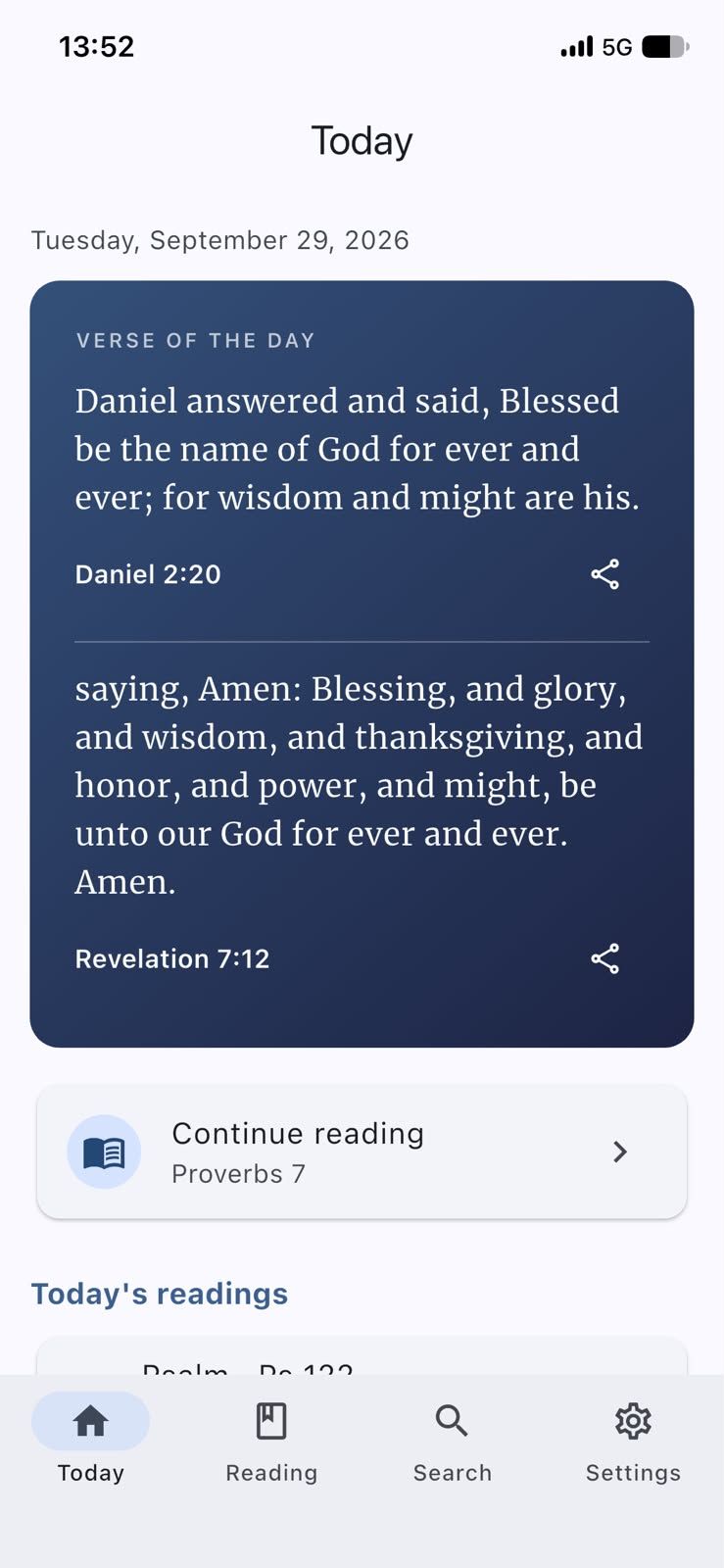 Daily verse and audio
